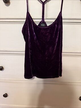 Eileen Fisher Deep Plum Velvet Slip Cami